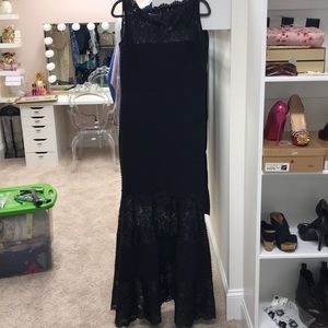 Black Stretch evening gown
